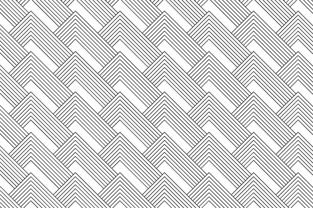 Patroon van de achtergrond van abstracte zwarte lijnen