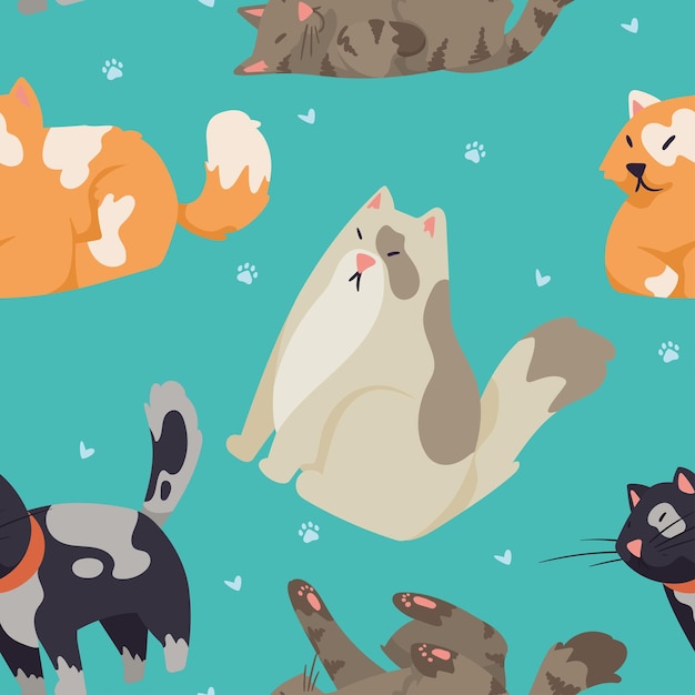 Patroon van een groep katten