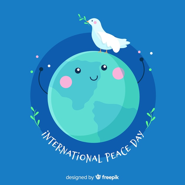 Peace day concept met een duif