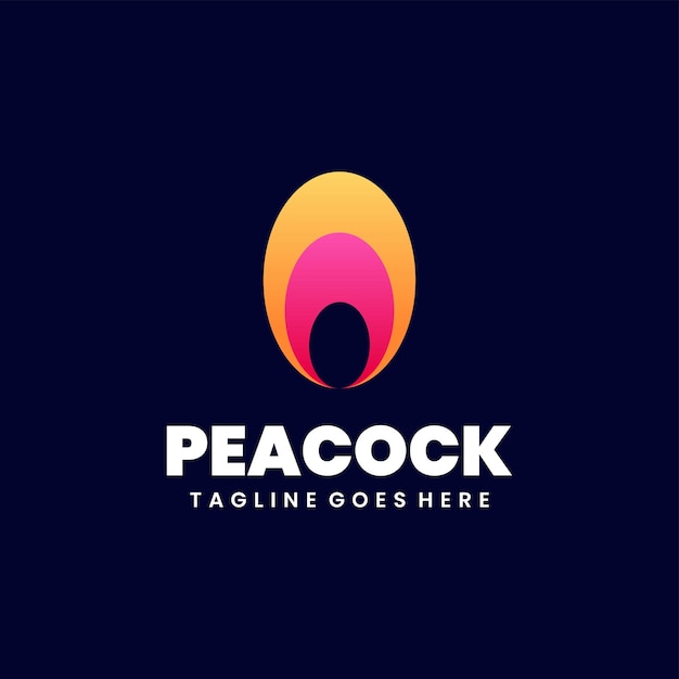 Peacock illustratie logo ontwerp kleurrijk