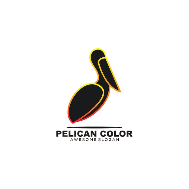 Gratis vector pelikaan logo illustratie vector