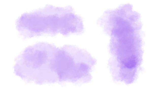 Gratis vector penseelstreek stijl paarse kleur toon achtergrond in een set van drie vector