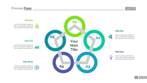 Pentagon Diagram Slide Template