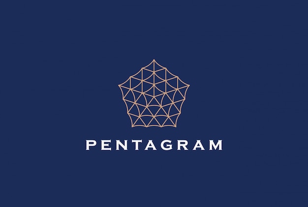 Gratis vector pentagon logo icoon