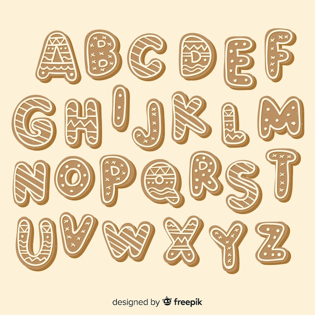 Peperkoek alfabet