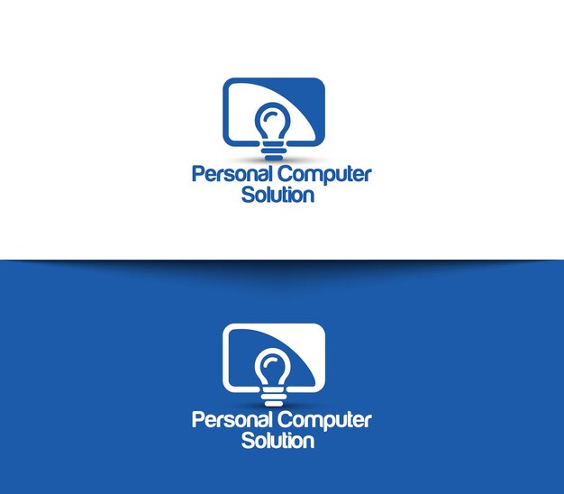 Personal Computer oplossing Logo sjabloonontwerp