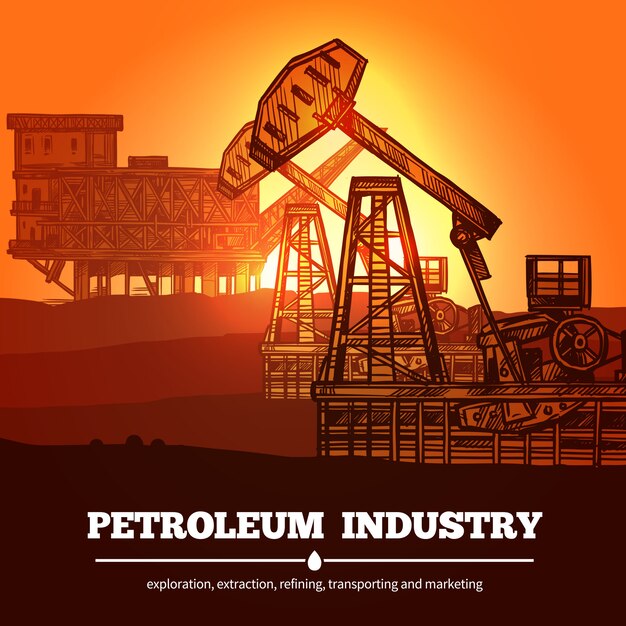 Petroleum Industrie Ontwerp Concept