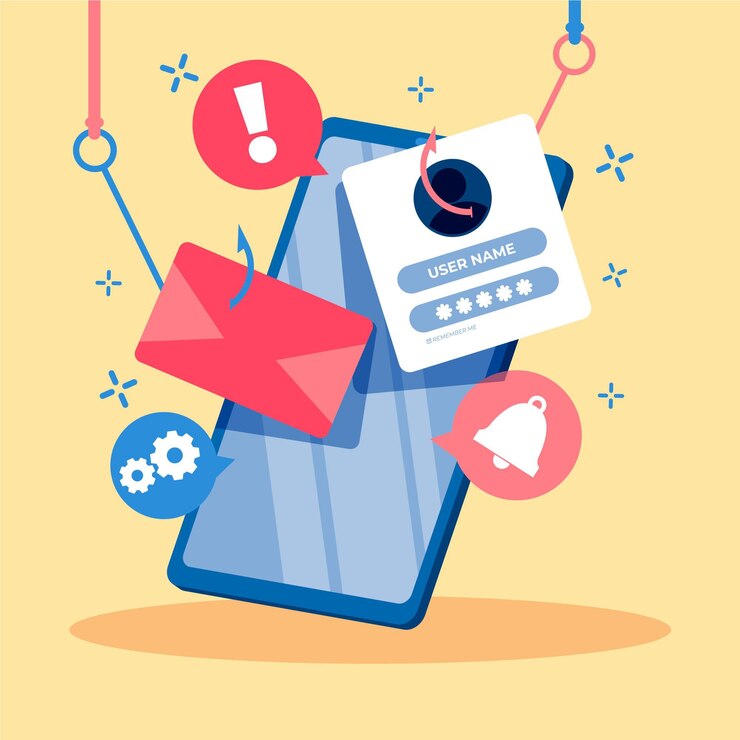 Gratis Vector phishing-account concept