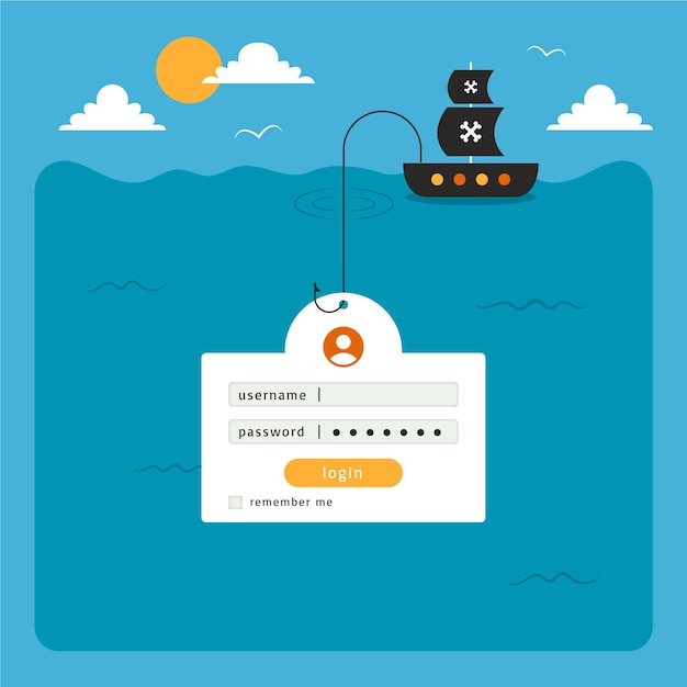 Gratis vector phishing-account concept