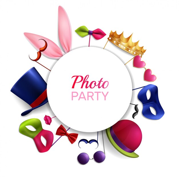 Photo booth party round samenstelling