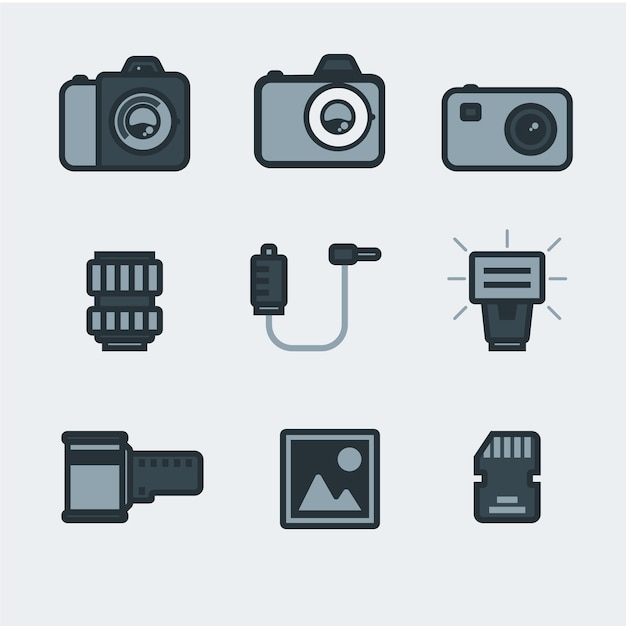 Gratis vector photography pictogrammen