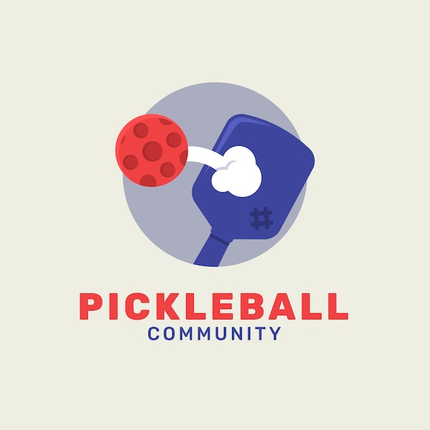 Gratis vector pickleball-logo sjabloon