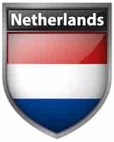 Gratis vector pictogramontwerp voor nederlandse vlag