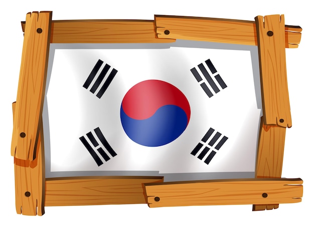 Gratis vector pictogramontwerp voor vlag van zuid-korea