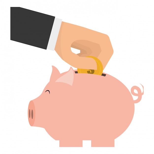 Gratis vector piggy bank clip-art afbeelding