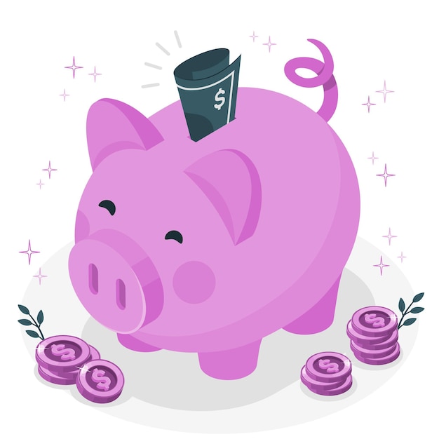 Piggy bank concept illustratie