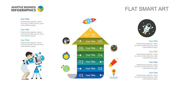 Pijl infographics sjabloon