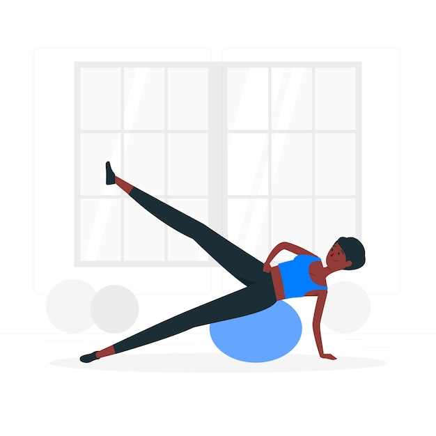 Gratis vector pilates concept illustratie