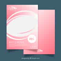 Gratis vector pink spa sjabloon folder