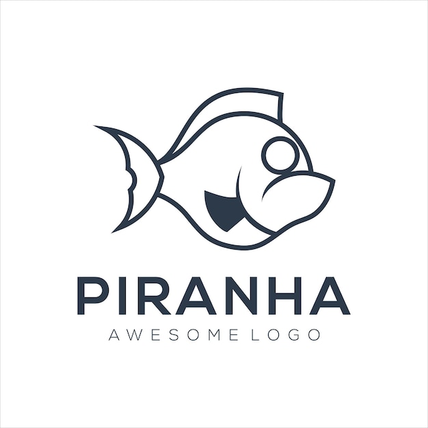 Piranha pictogram silhouet illustratie