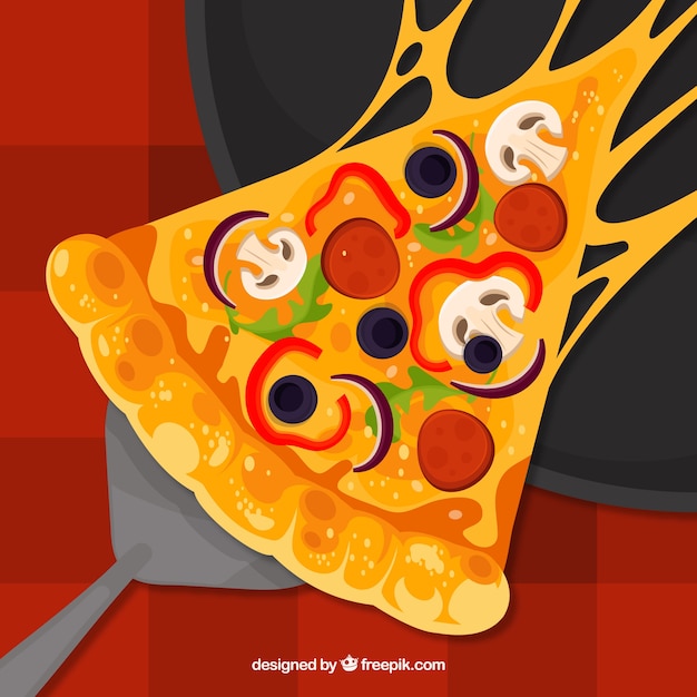 Gratis vector pizza achtergrond ontwerp