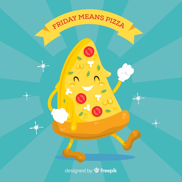 Gratis vector pizza achtergrond