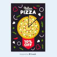 Gratis vector pizza flyer sjabloon