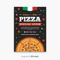 Gratis vector pizza flyer sjabloon