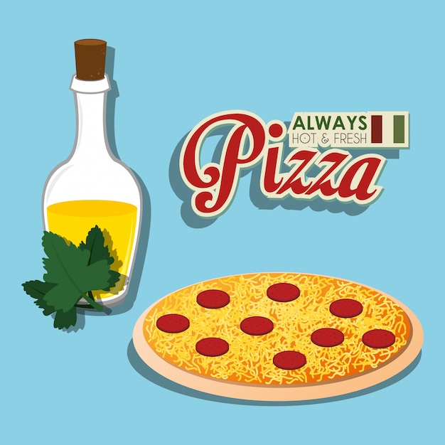 Gratis vector pizza italiaans eten