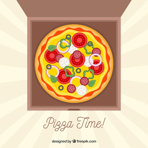 Gratis vector pizza levering achtergrond