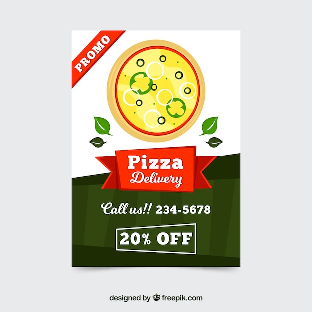 Gratis vector pizza promotie brochure