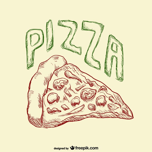 Pizza slice tekening