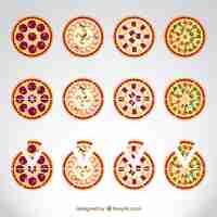 Gratis vector pizza slices