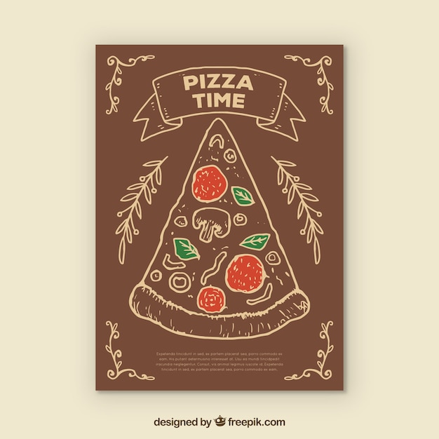 Gratis vector pizza tijd achtergrond