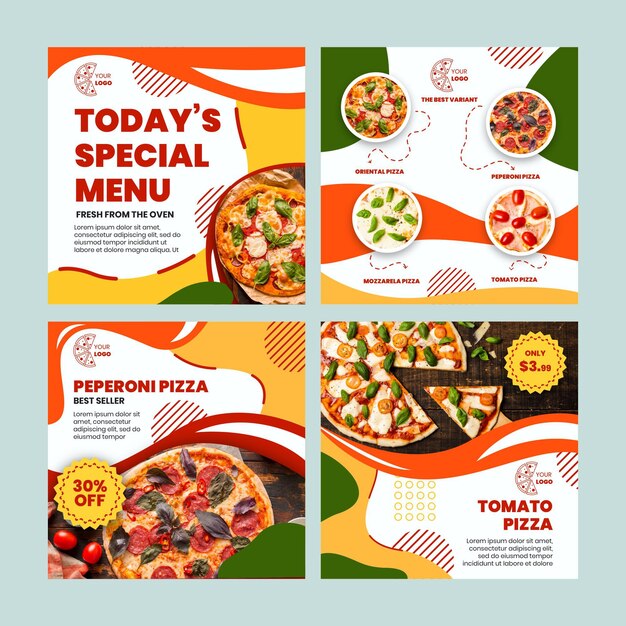 Pizzarestaurant Instagram-berichten