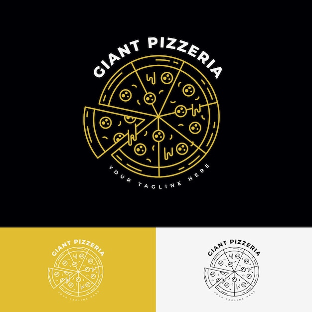 Pizzeria vintage logo sjabloon