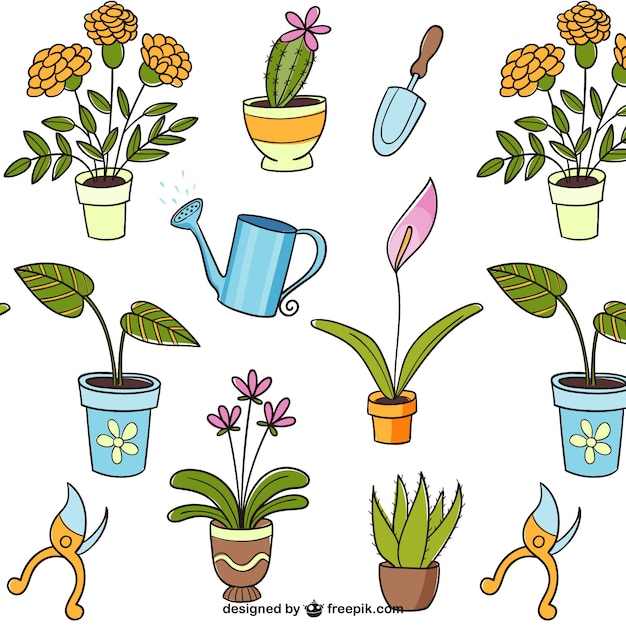 Gratis vector planten tekeningen