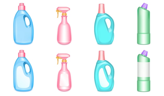 Plastic flessen voor huishoudelijke chemicaliën, reinigingsmiddelen