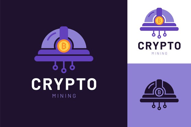 Plat crypto-mijnlogo