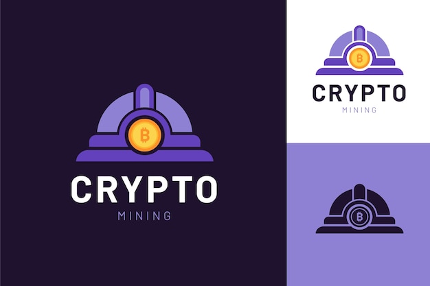 Plat crypto-mijnlogo