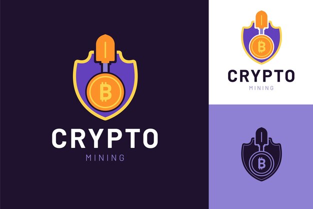 Plat crypto-mijnlogo