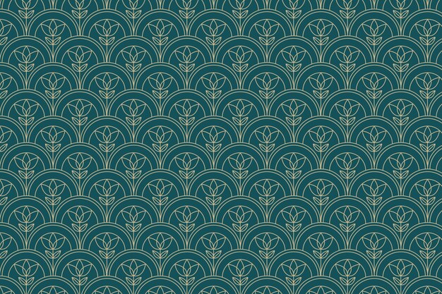 Plat design art deco groen patroon