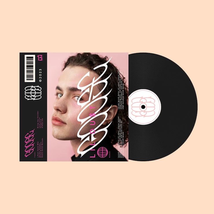 Gratis Vector plat ontwerp album voorbladsjabloon
