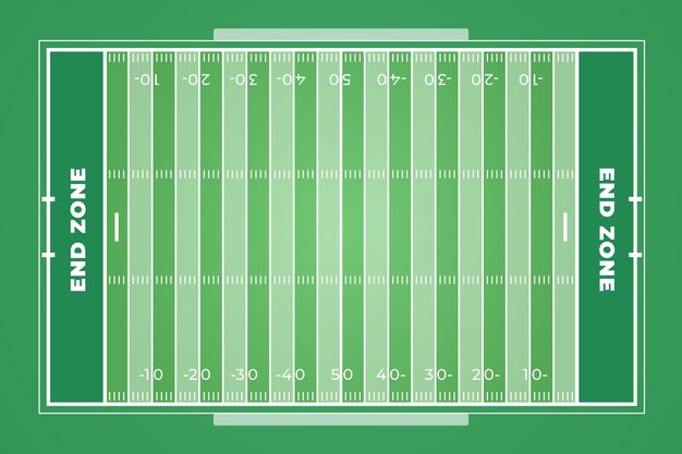 Plat ontwerp Amerikaans voetbalveld