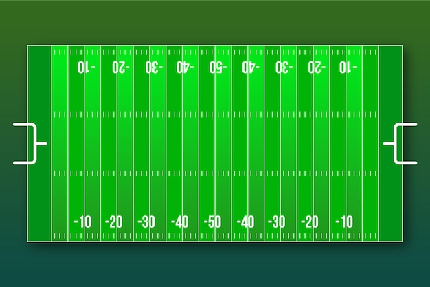 Plat ontwerp amerikaans voetbalveld