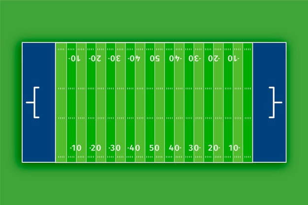 Plat ontwerp Amerikaans voetbalveld