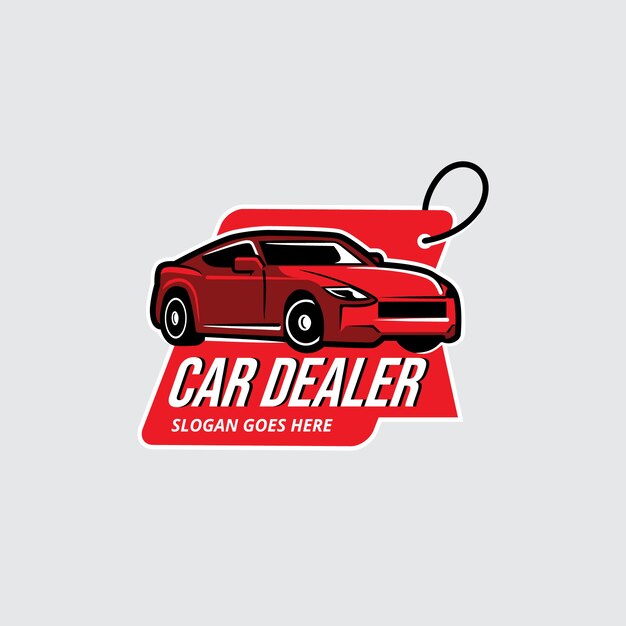 Plat ontwerp autodealer logo