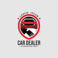 Gratis vector plat ontwerp autodealer logo