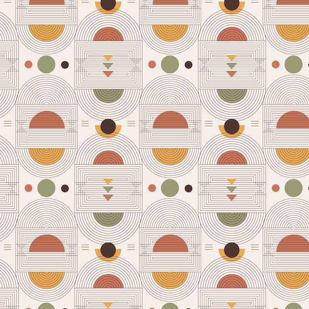 Plat ontwerp boho geometrisch patroon