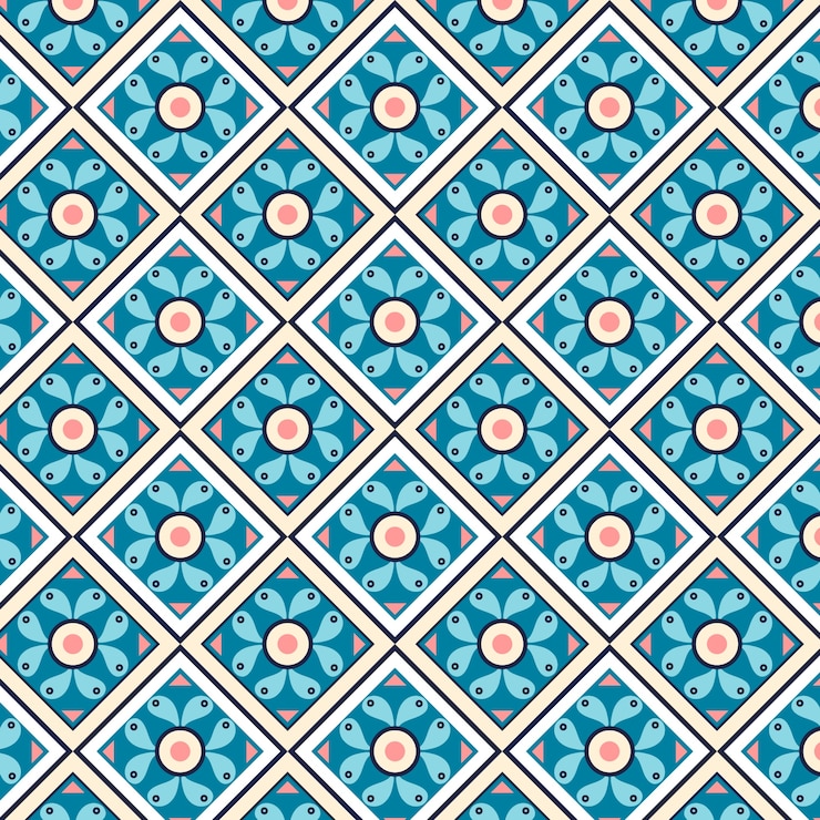 Gratis Vector plat ontwerp creatief arabesk patroon